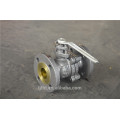 DN 65 manual 2 pcs CF8M flange floating ball valve